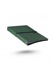 Yeşil Renk Termo Deri Kapaklı Lastikli ve Cepli Defter